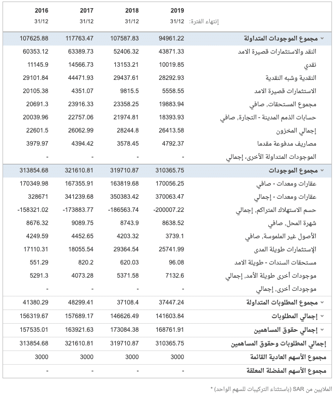 بيان خسارة الربح